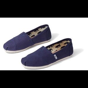TOMS Navy Canvas Slip-On